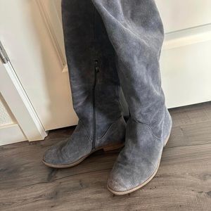 Grey Suede Iver the Knee Boots
